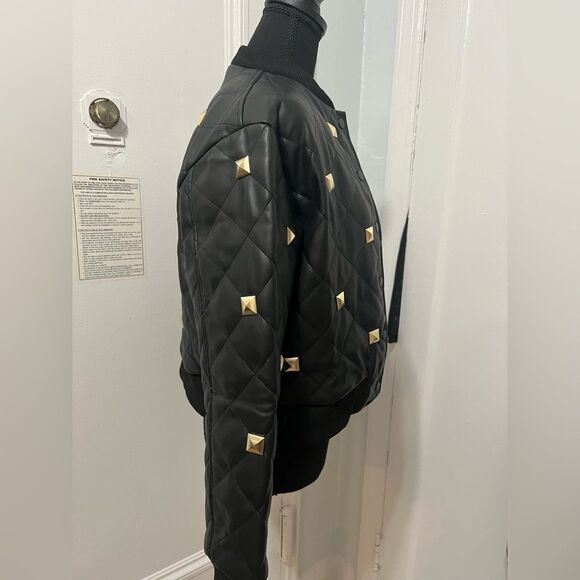 Fashion nova Jorja bomber jacket in size large black - Picture 3 of 12